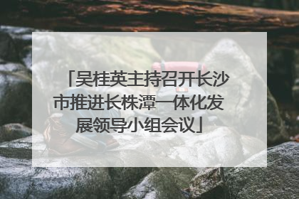 吴桂英主持召开长沙市推进长株潭一体化发展领导小组会议
