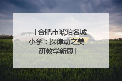 合肥市琥珀名城小学：探律动之美 研教学新思