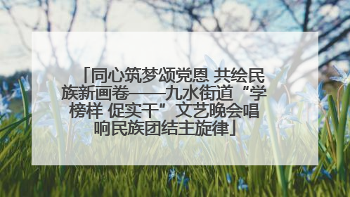 同心筑梦颂党恩 共绘民族新画卷——九水街道“学榜样 促实干”文艺晚会唱响民族团结主旋律