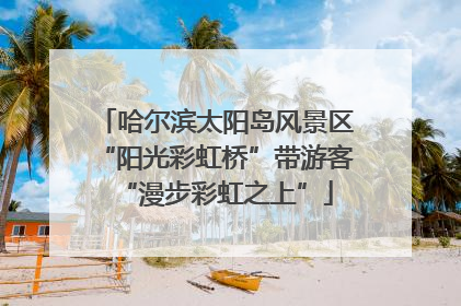 哈尔滨太阳岛风景区“阳光彩虹桥”带游客“漫步彩虹之上”