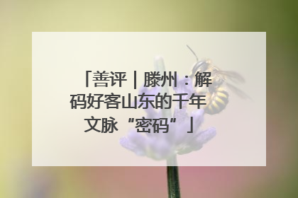 善评｜滕州：解码好客山东的千年文脉“密码”