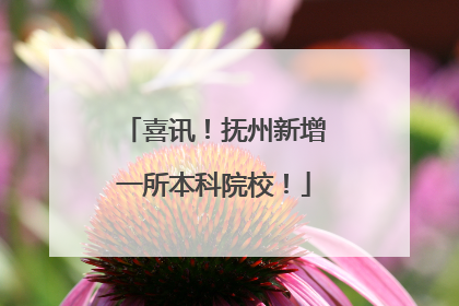 喜讯！抚州新增一所本科院校！