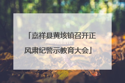 嘉祥县黄垓镇召开正风肃纪警示教育大会