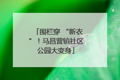围栏穿 “新衣”！马昌营镇社区公园大变身