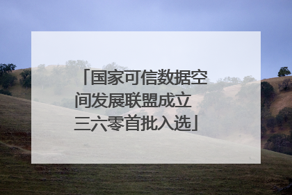 国家可信数据空间发展联盟成立 三六零首批入选