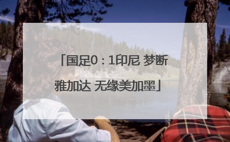 国足0∶1印尼 梦断雅加达 无缘美加墨