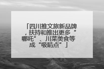 四川推文旅新品牌，扶持和推出更多“哪吒”、川菜美食等成“吸睛点”