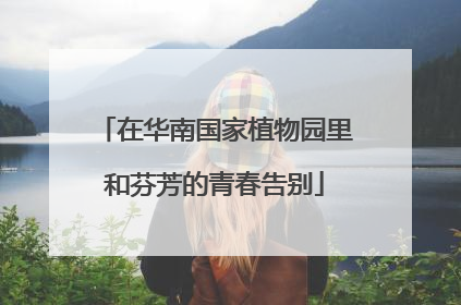在华南国家植物园里和芬芳的青春告别