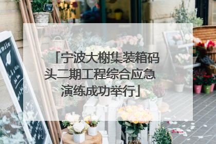 宁波大榭集装箱码头二期工程综合应急演练成功举行