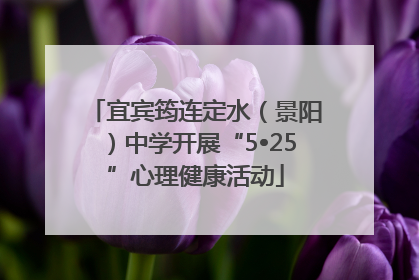 宜宾筠连定水（景阳）中学开展“5•25”心理健康活动
