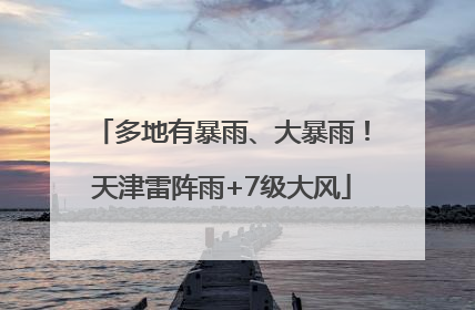 多地有暴雨、大暴雨！天津雷阵雨+7级大风