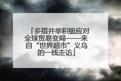 多措并举积极应对全球贸易变局——来自“世界超市”义乌的一线走访
