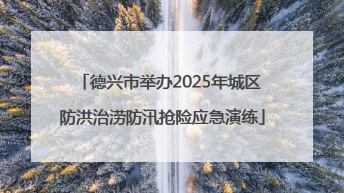 德兴市举办2025年城区防洪治涝防汛抢险应急演练