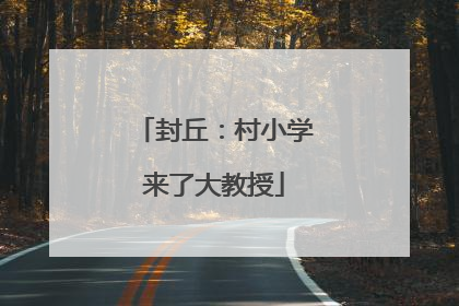 封丘：村小学来了大教授