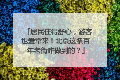 居民住得舒心，游客也爱常来！北京这条百年老街咋做到的？