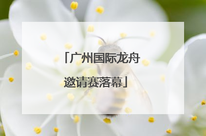 广州国际龙舟邀请赛落幕