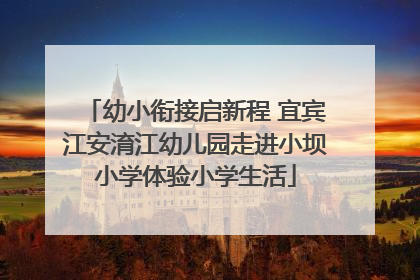 幼小衔接启新程 宜宾江安淯江幼儿园走进小坝小学体验小学生活