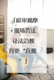 庭审观摩+现场普法 让法治教育更“直观”