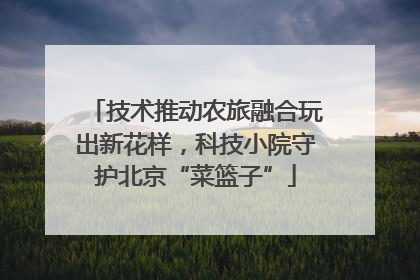 技术推动农旅融合玩出新花样，科技小院守护北京“菜篮子”