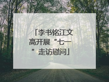 李书铭江文高开展“七一”走访慰问