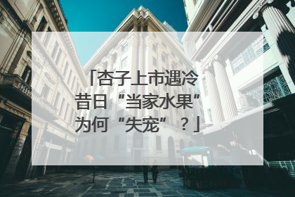 杏子上市遇冷 昔日“当家水果”为何“失宠”？