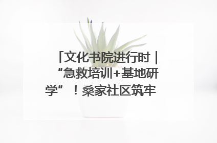 文化书院进行时｜“急救培训+基地研学”！桑家社区筑牢居民健康防线