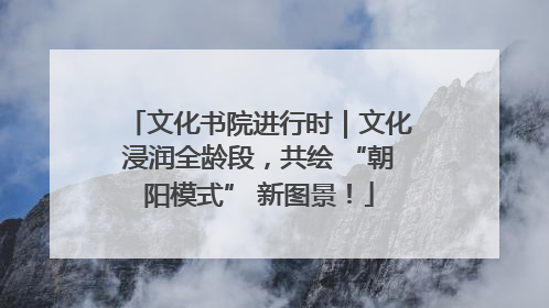文化书院进行时｜文化浸润全龄段，共绘 “朝阳模式” 新图景！