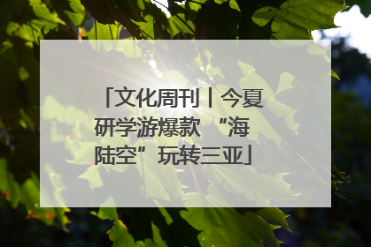 文化周刊丨今夏研学游爆款 “海陆空”玩转三亚