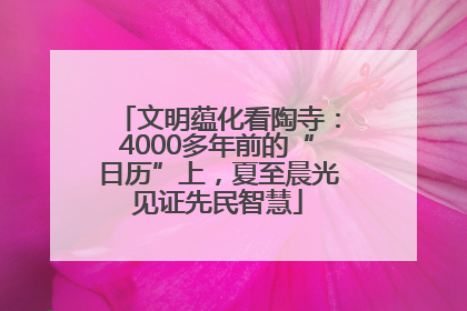 文明蕴化看陶寺：4000多年前的“日历”上，夏至晨光见证先民智慧