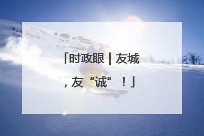 时政眼｜友城，友“诚”！