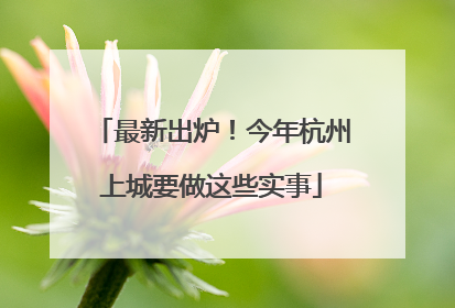 最新出炉！今年杭州上城要做这些实事