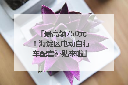 最高领750元！海淀区电动自行车配套补贴来啦