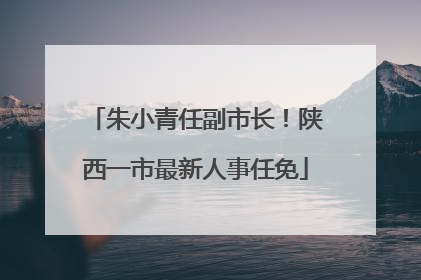 朱小青任副市长！陕西一市最新人事任免