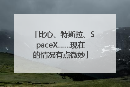 比心、特斯拉、SpaceX……现在的情况有点微妙