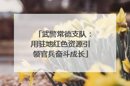 武警常德支队：用驻地红色资源引领官兵奋斗成长