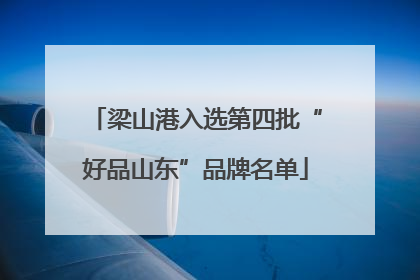 梁山港入选第四批“好品山东”品牌名单