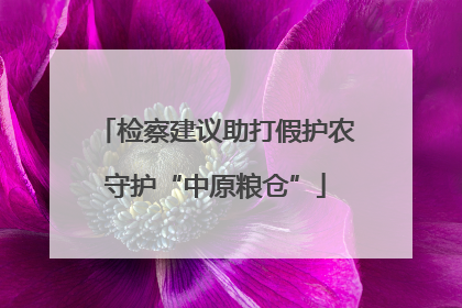 检察建议助打假护农守护“中原粮仓”