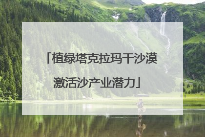 植绿塔克拉玛干沙漠 激活沙产业潜力