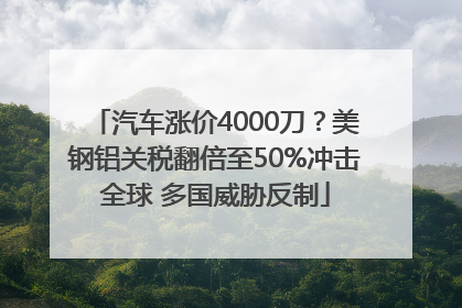 汽车涨价4000刀？美钢铝关税翻倍至50%冲击全球 多国威胁反制