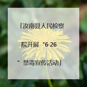 汝南县人民检察院开展“6·26”禁毒宣传活动