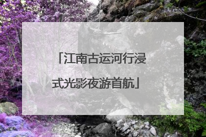江南古运河行浸式光影夜游首航