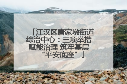 江汉区唐家墩街道综治中心：三项举措赋能治理 筑牢基层“平安底座”