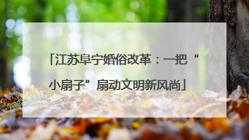 江苏阜宁婚俗改革：一把“小扇子”扇动文明新风尚
