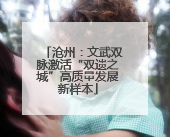 沧州：文武双脉激活“双遗之城”高质量发展新样本