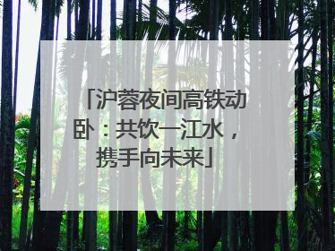 沪蓉夜间高铁动卧：共饮一江水，携手向未来