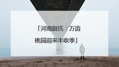 河南尉氏：万亩桃园迎来丰收季