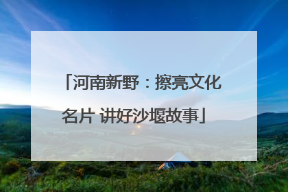 河南新野：擦亮文化名片 讲好沙堰故事