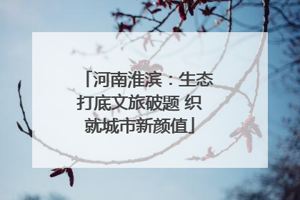 河南淮滨：生态打底文旅破题 织就城市新颜值