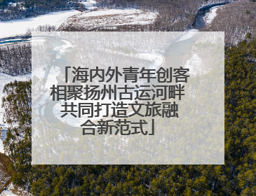 海内外青年创客相聚扬州古运河畔 共同打造文旅融合新范式