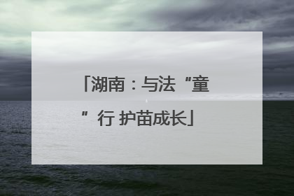 湖南：与法“童”行 护苗成长